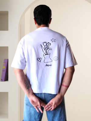 Camiseta boxy fit blanca